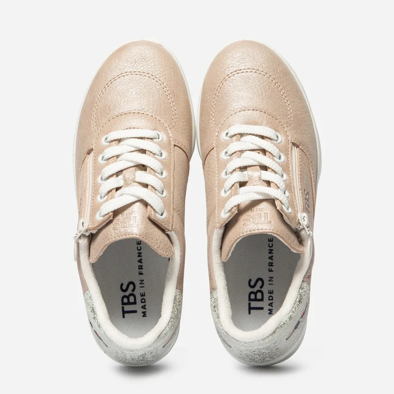 Footwear manufactured in France, shown from a product view