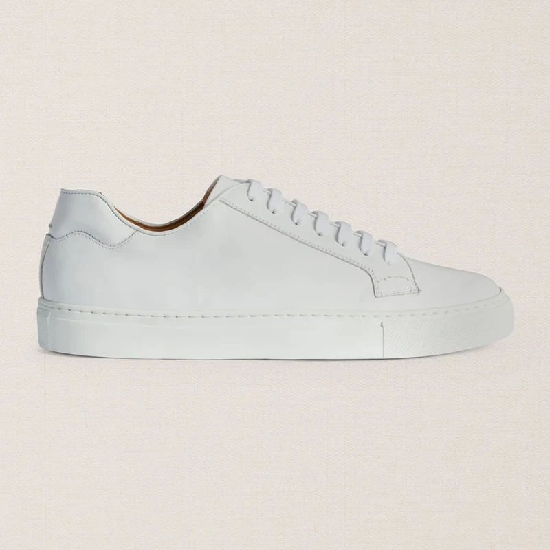 Footwear manufactured in Italy, shown from a product view